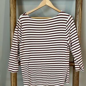 a new day Striped Boatneck Top